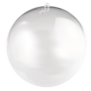 Boule en plastique, en 2 parties, 14cm ø