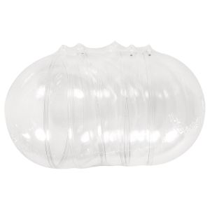 Boule en plastique, en 2 pces, 10cm ø