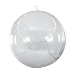 Boule en plastique, en 2 pces, 8cm ø
