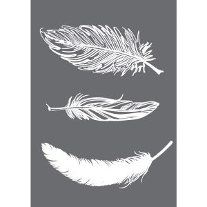 Pochoir de sérigraphie Plumes, A5