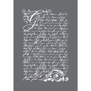 Pochoir de sérigraphie Vintage Poésie
