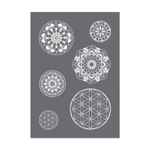 Pochoir de sérigraphie Mandala A4