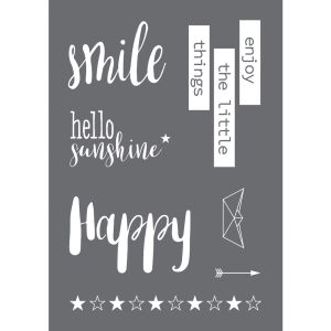 Pochoir de sérigraphie Smile A4