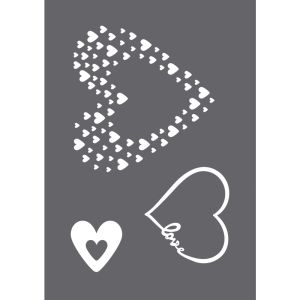 Pochoir de sérigraphie Love A5