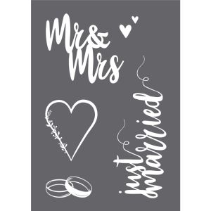 Pochoir de sérigraphie Mariage A4