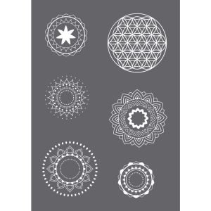 Pochoir de sérigraphie Mandala A5