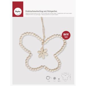 Kit: Papillen en fil av.perles en bois