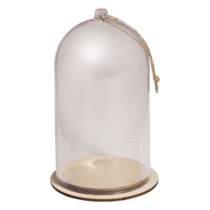 Cloche en plastique avec socle, 8cm ø