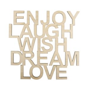 Ecrit. bois Enjoy,Laugh,Wish... FSC100%