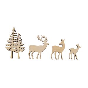 Miniat. en bois Cerf, FSC Mix Credit
