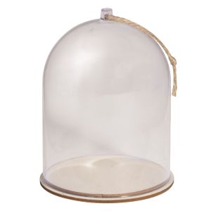 Cloche en plastique avec socle, 9cm ø