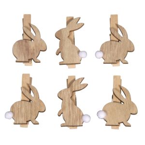 Pinces en bois Lapin