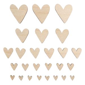 Miniatures en bois Coeur, FSC Mix Credit