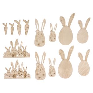 Bois plaqué Lapin de Pâques&Amis