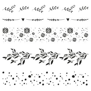 Clear Stamps Motifs de fleurs