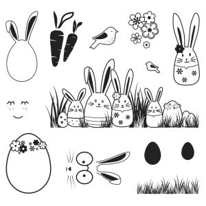 Clear Stamps Famille de lapins