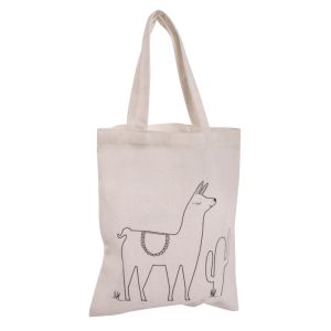 Sac en coton avec impression, Lama