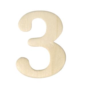 Chiffres en bois, 4 cm