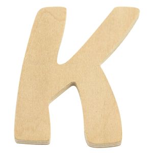 Lettre en bois K FSC Mix Credit, 6cm ø