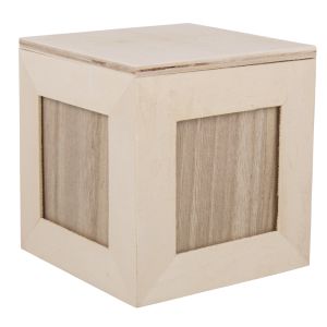 Cube en bois pour photo FSC Mix Credit