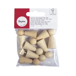 Cône pour figurines bois brut, FSC 100%