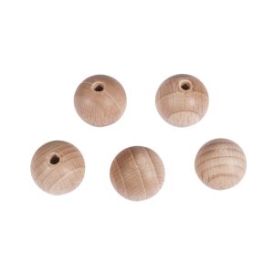 Boules en bois brut, demi-percées, ø20mm