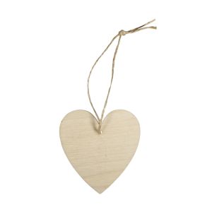 Pendentif en bois Coeur , FSC 100%