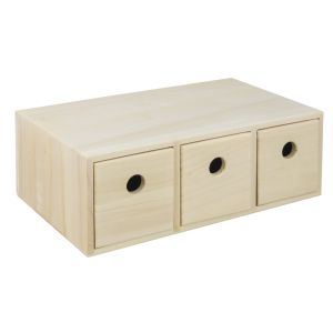 Wood.chest of 3 drawers, FSC 100%