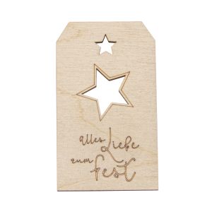 Pendentif en bois, FSC Mix Credit