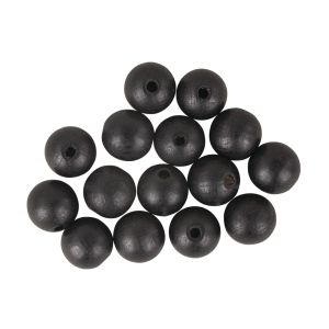 Boules bois percées FSC 100%,mat, ø15mm