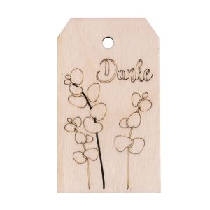 Pendentif bois Danke , FSC Mix Credit