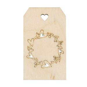Pendentif bois Couronne, FSC Mix Credit