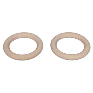 Anneaux en bois brut, FSC 100%, 7,2cm ø