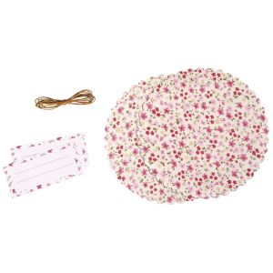 Kit déco p. pot de marmelade Fleurs 15cm