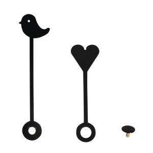Aiguilles d'horloge Coeur et Oiseau