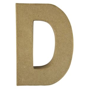 Lettre papier-mâché D FSC Recycled 100%