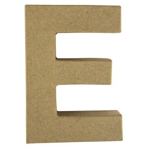 Lettre papier-mâché E, FSC Recycled 100%
