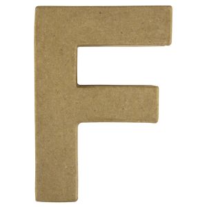 Lettre papier-mâché F, FSC Recycled 100%