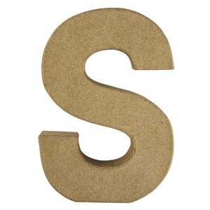 Lettre papier-mâché S, FSC Recycled 100%