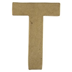 Lettre papier-mâché T, FSC Recycled 100%