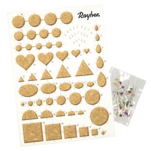 Quilling stencil with cork plate