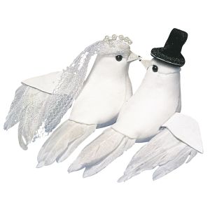 Couple de pigeons, 8 cm