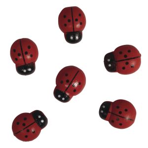 Petits objets en bois: Coccinelle,1,5cm