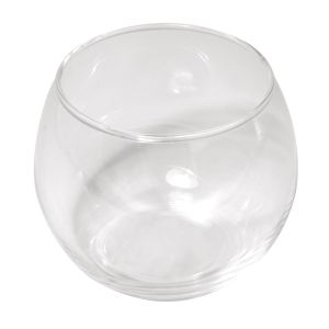 Glasgefäß, rund, 6,5 cm ø