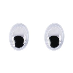 Yeux mobiles en plastique à coller