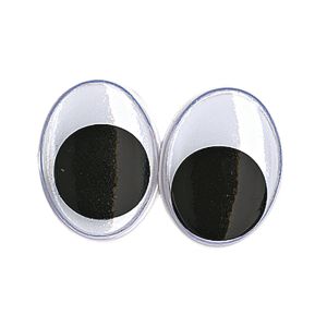 Yeux mobiles en plastique à coller