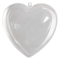 Plastic-heart, 2 parts, 14 cm
