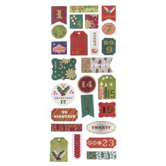 Chipboard Stickers Advent Cal. numb.1-24