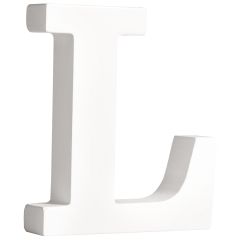 MDF letter   L  , white