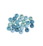 Assort. perles en bois , FSC 100%, 6mm, turquoise